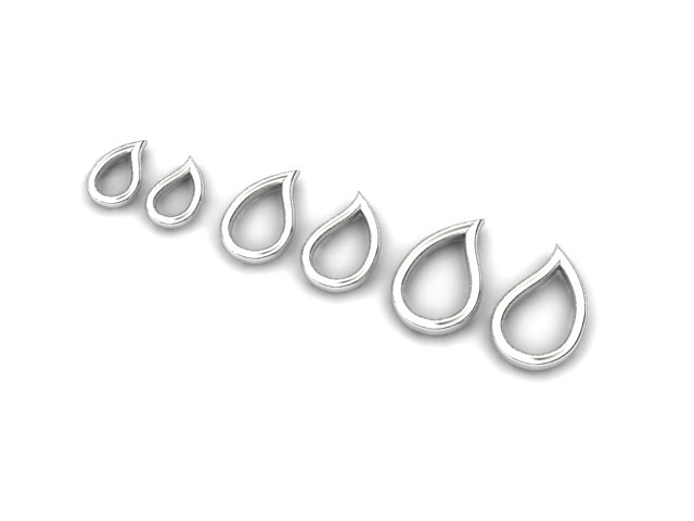 Boucles d’oreilles ajourées en forme de goutte d’eau