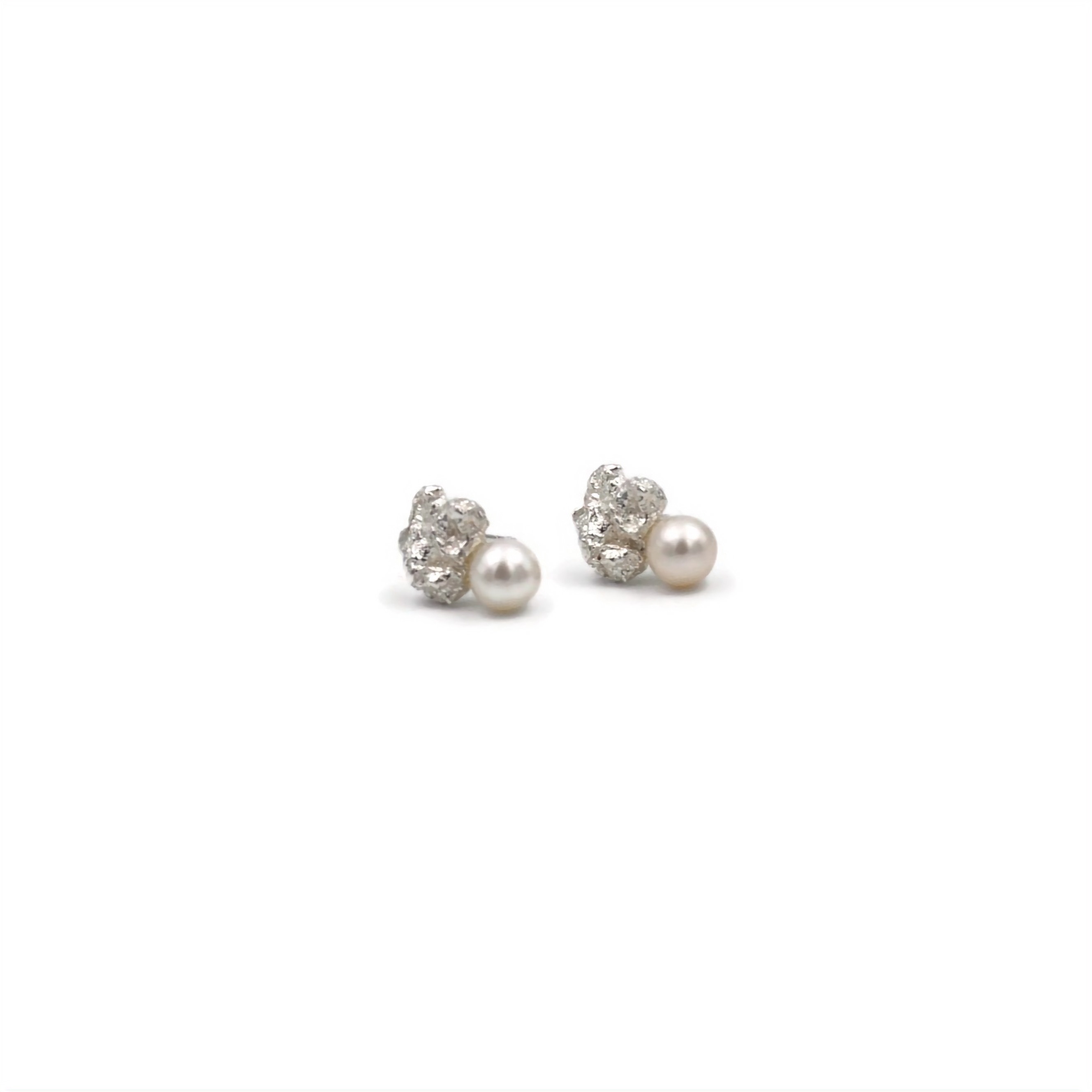 Boucles d'oreilles "Pépite perlée"