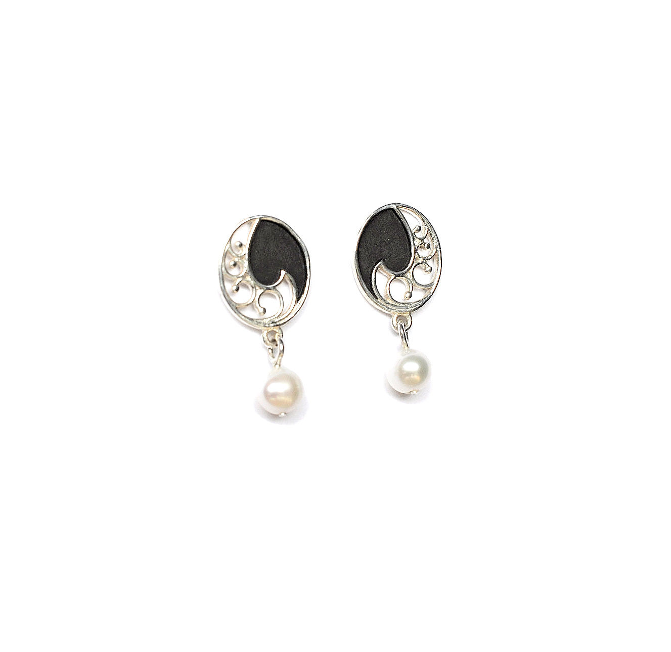 Boucles d'oreilles "Mer Belle" avec perles