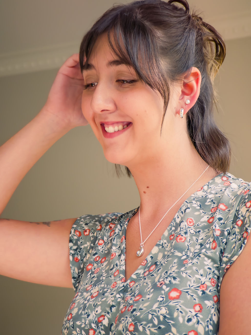 Bijoux coquillage d'argent en forme colimaçons