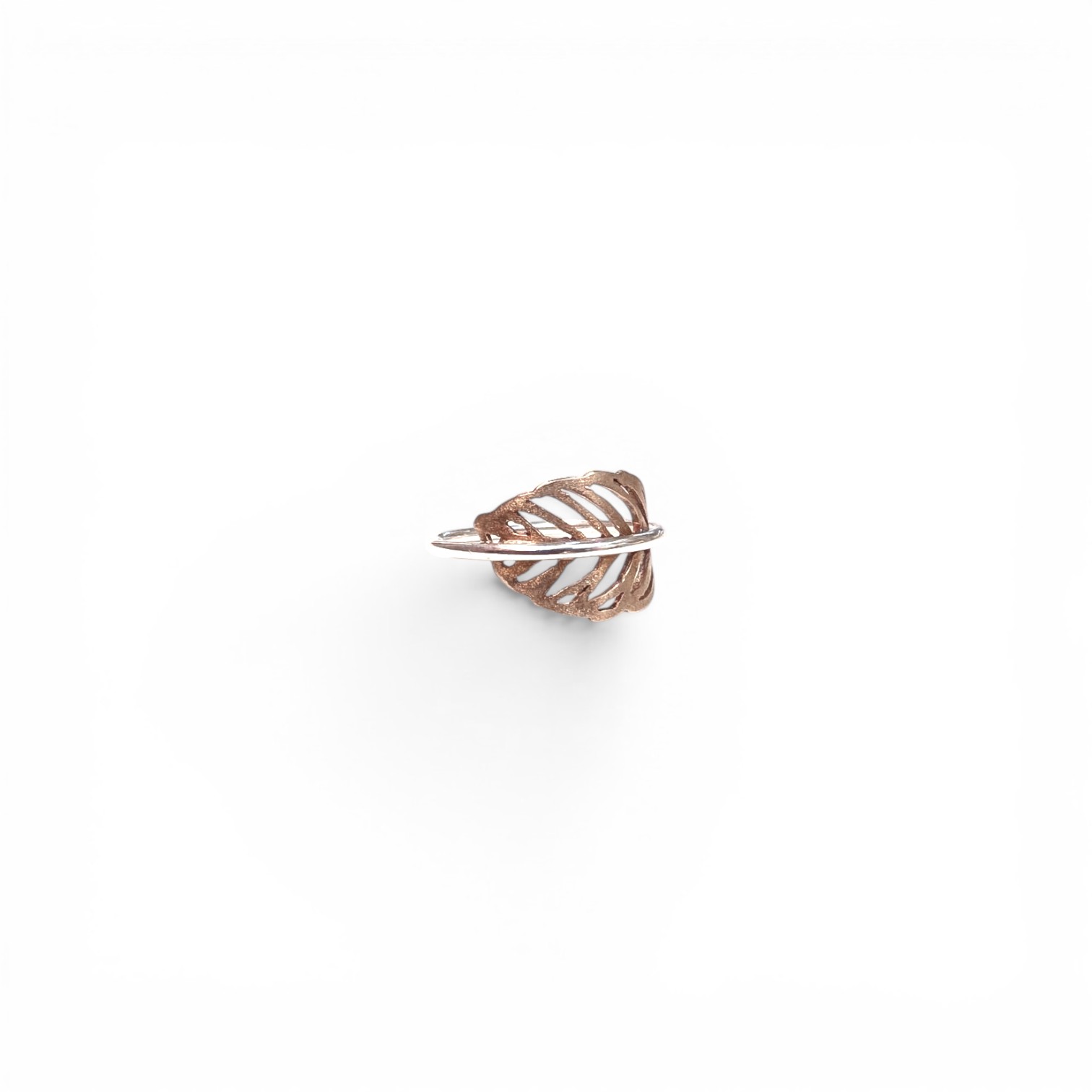 Bague feuille de bronze – Collection Oleaceae