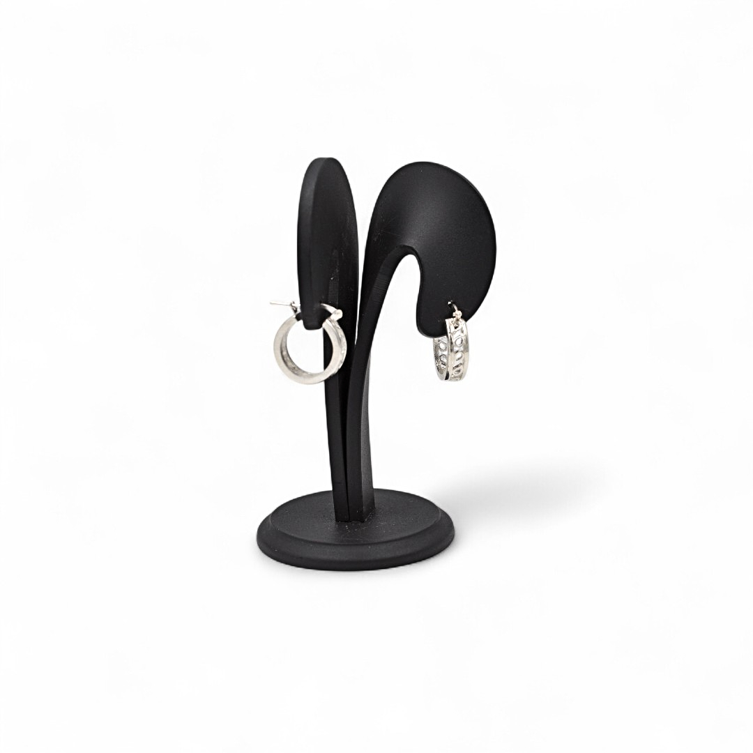 Petits anneaux créoles pendants en argent – Collection Jouvence