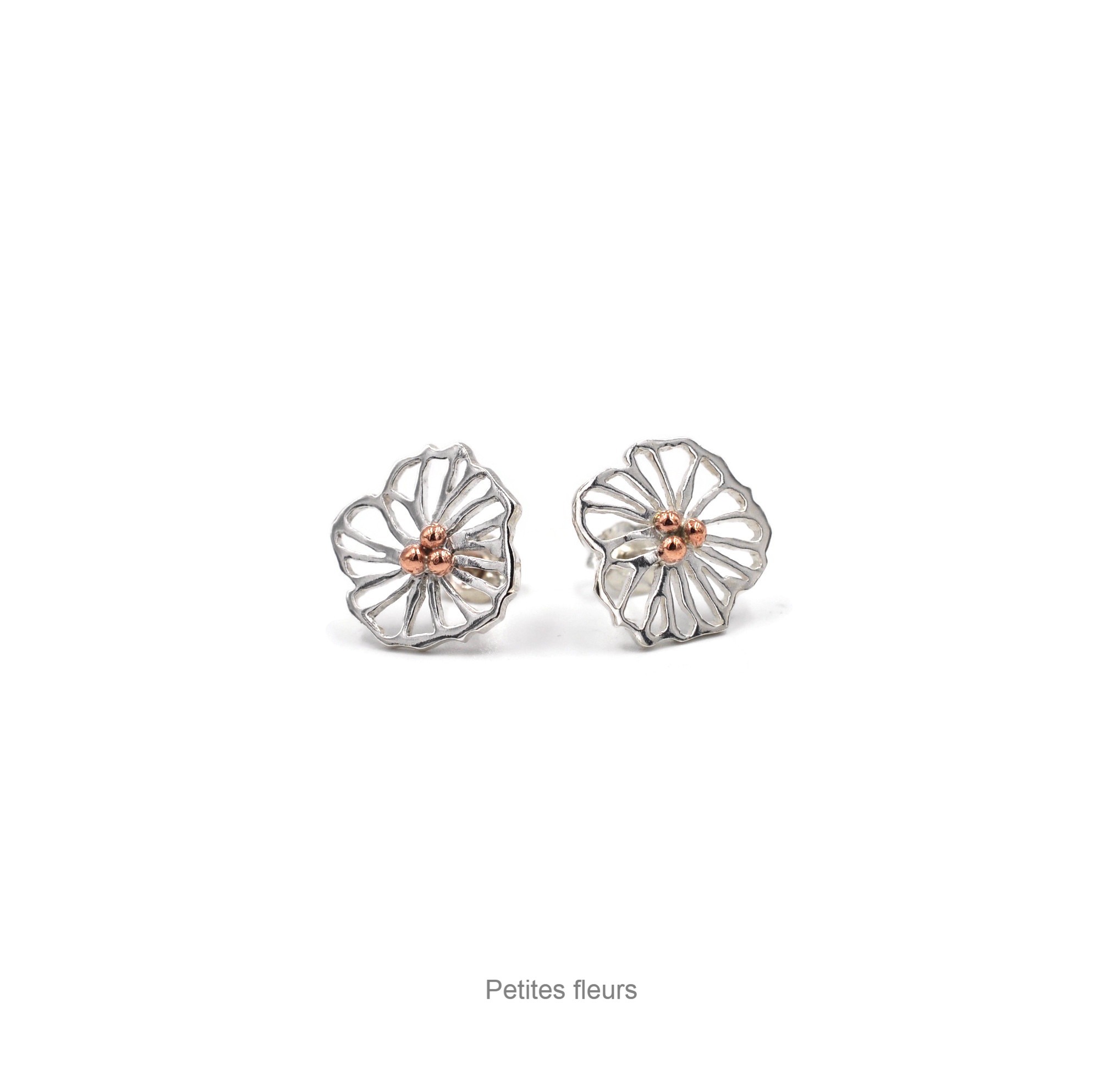 Boucles d’oreilles "Flori" avec cuivre