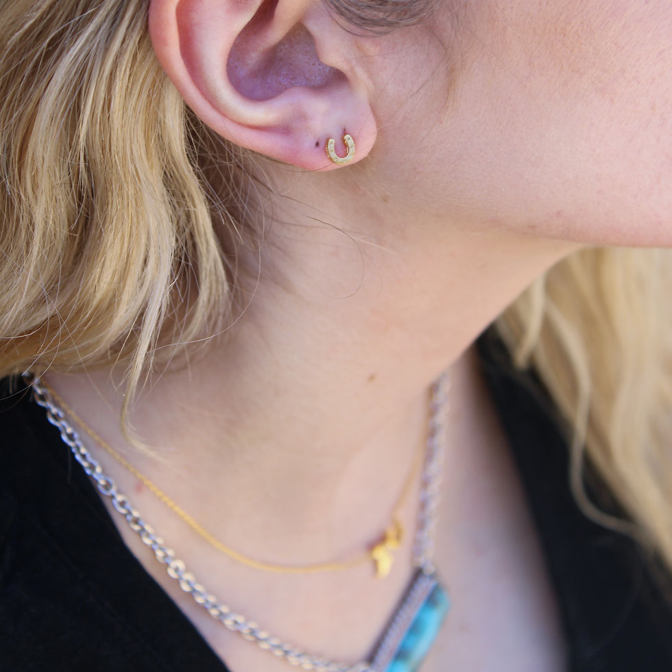 Thumbnail: Horseshoe Stud Earrings
