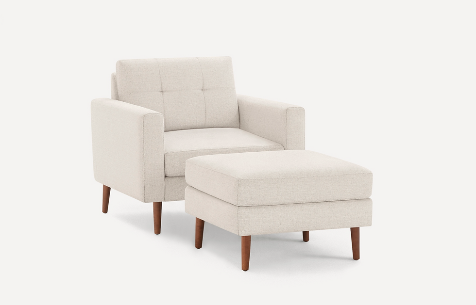 Block One Seater Sofa with Ottoman