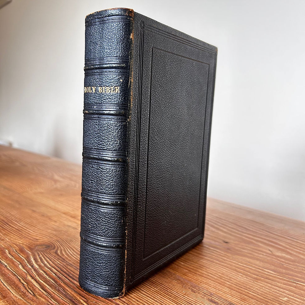 Leather Bound Holy Bible c1874 King James Version