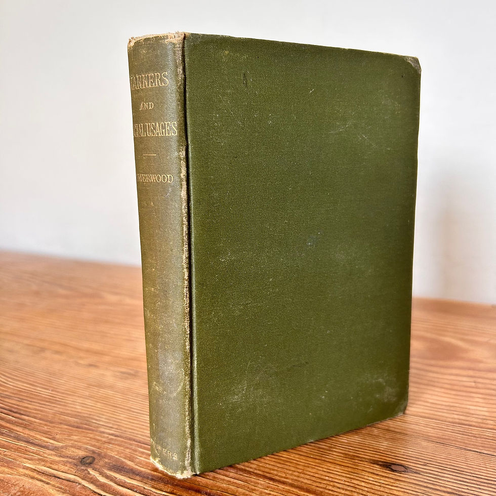 Manners and Social Usages Mrs John Sherwood Antique Book First Edition Etiquette Manual proper behavior