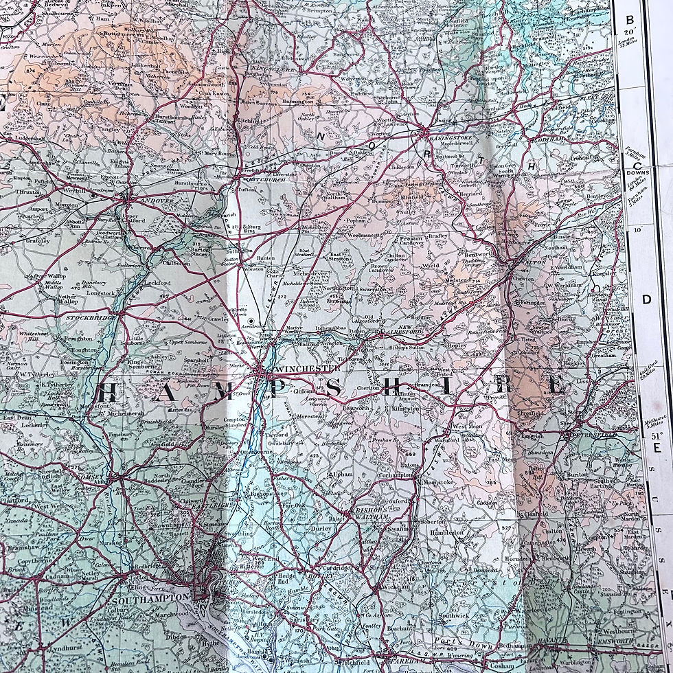 Thumbnail: Vintage Ordnance Survey Map England South Travel Guide Maps 4