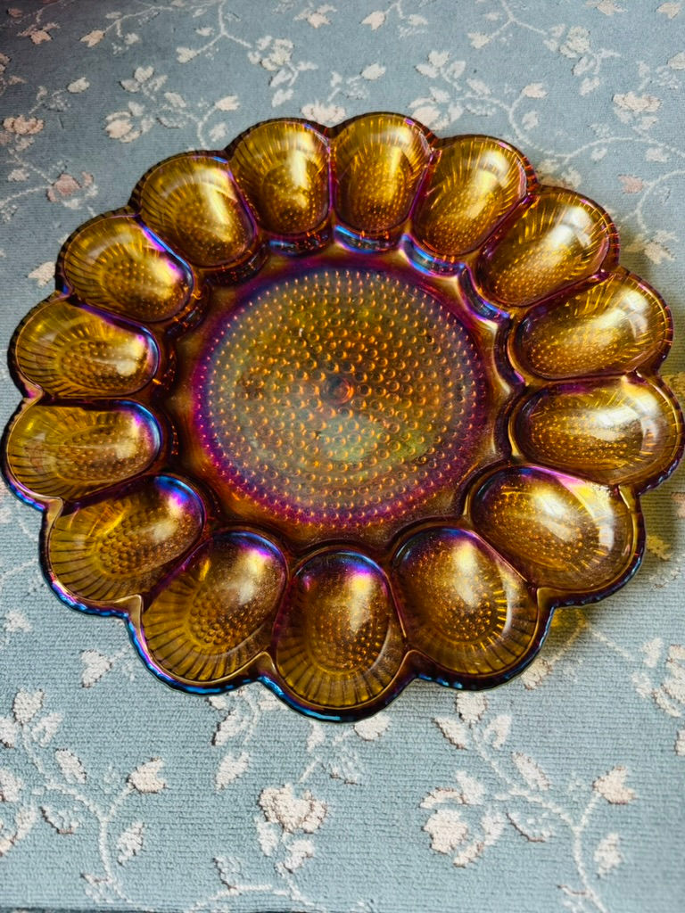 Miniature : Assiette pour oeufs termocrisa irisé orange