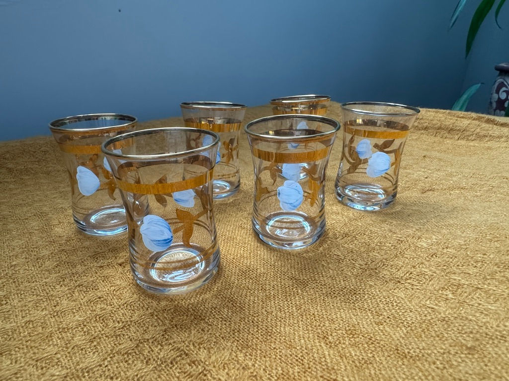 Petits verres cristal peint à la main