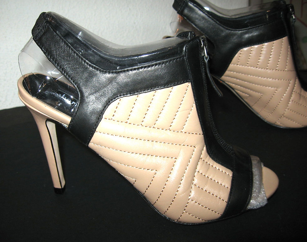 Thumbnail: Charles David Inverse Quilted Leather Shoes Boots