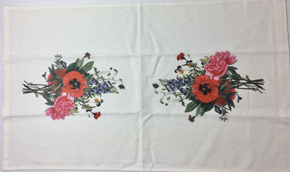 Thumbnail: Poppy Kitchen Linen Towel Floral Tea Towel