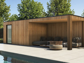 Poolhouse en bois moderne
