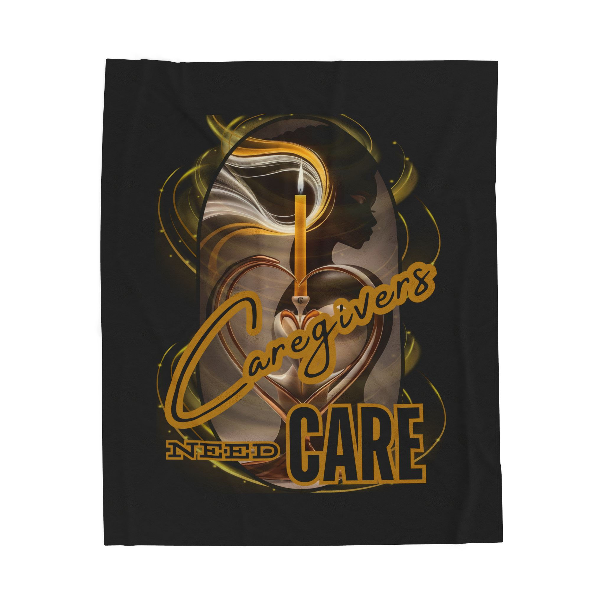 Caregivers Need Care Velveteen Plush Blanket - Cozy Gift for Healthcare Heroes