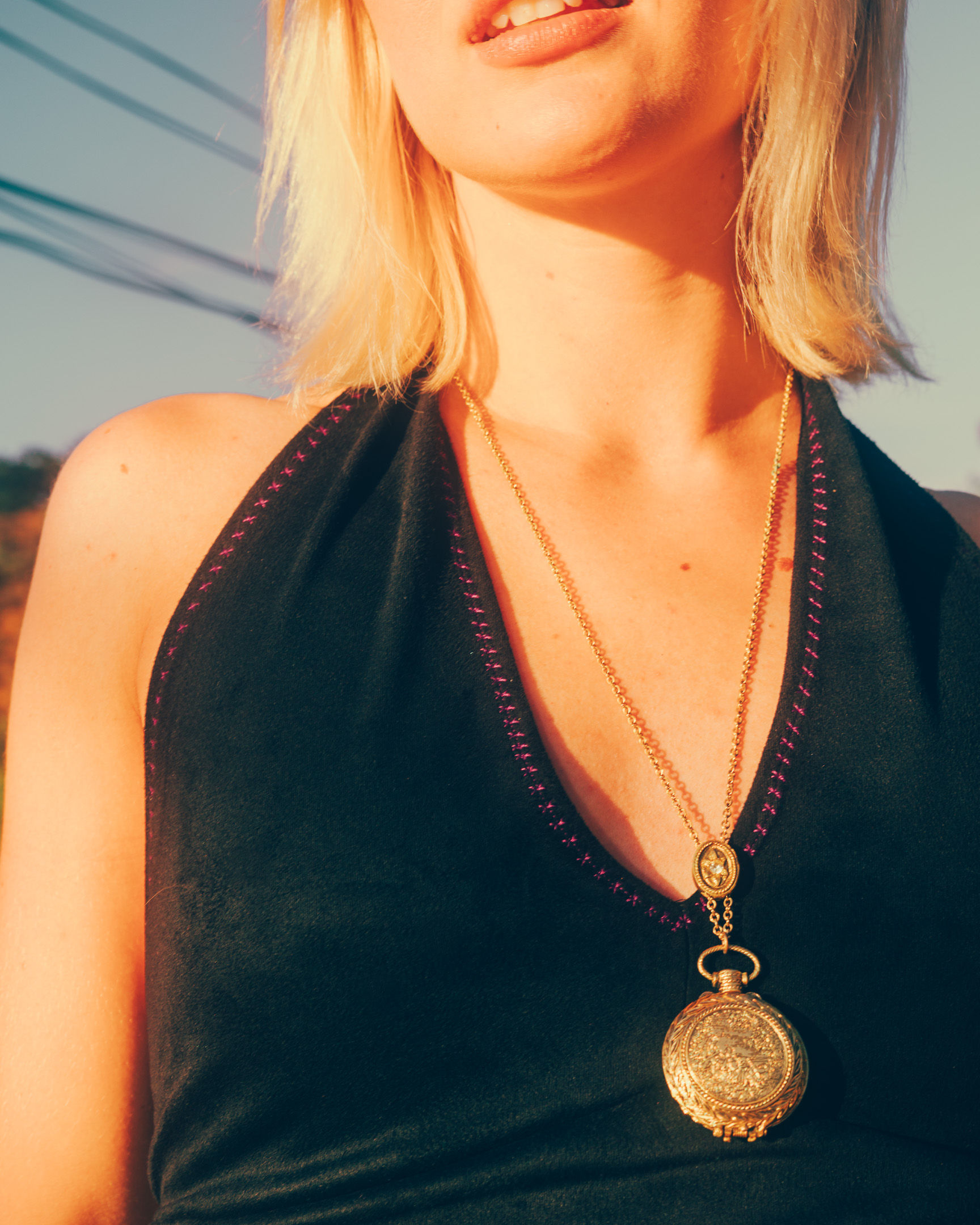 The Honeysuckle Suede Halter Top