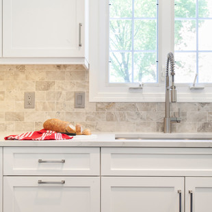 Detail of White Perimeter Cabinets