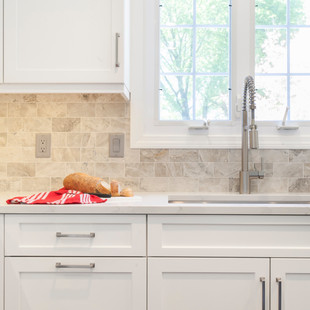 Detail of White Perimeter Cabinets