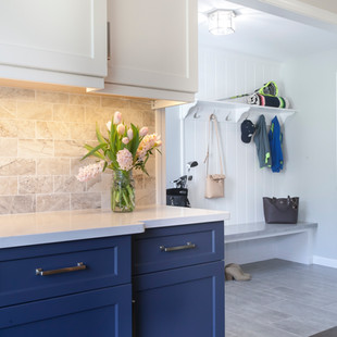 Mudroom Area, Classic Blue & White Kitchen