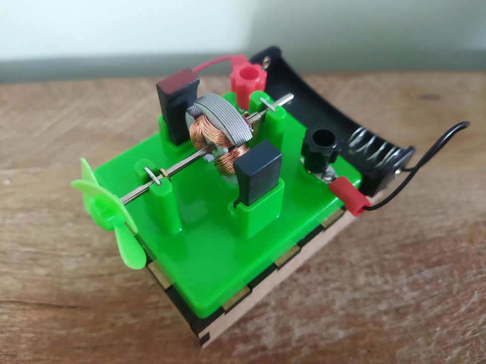 Miniatura: Experimento De Física - Motor Elétrico Com Porta Pilha