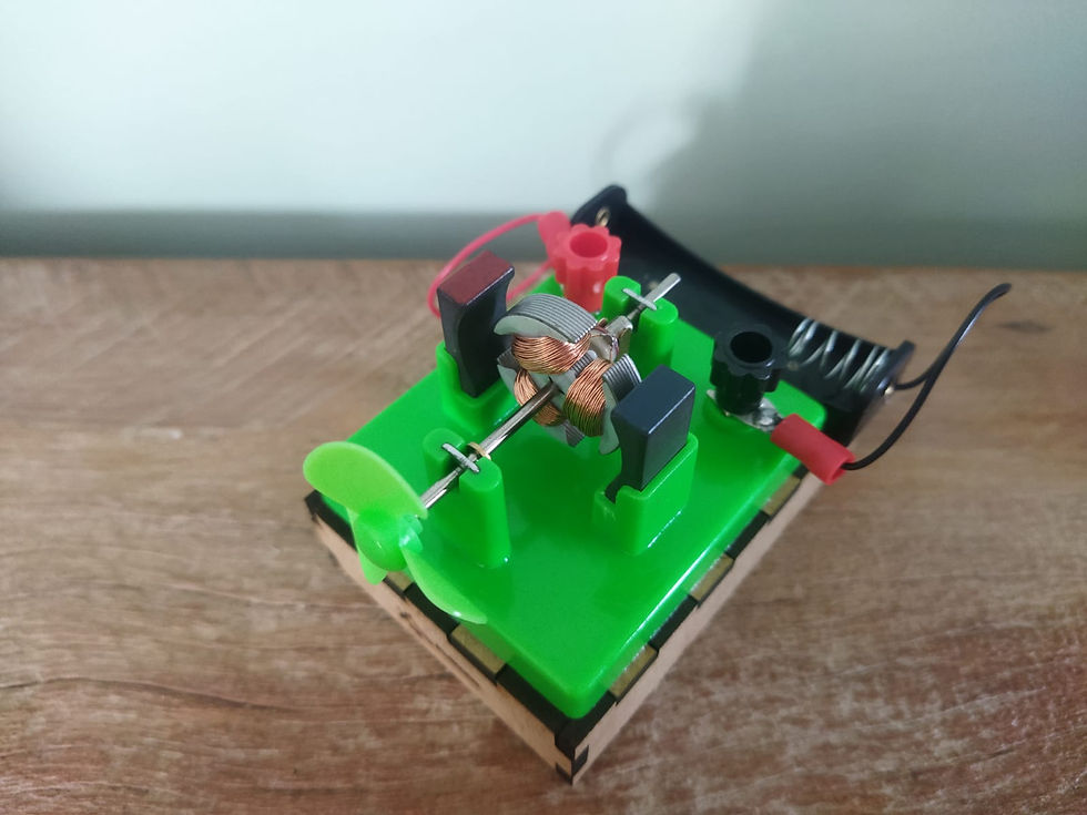 Miniatura: Experimento De Física - Motor Elétrico Com Porta Pilha