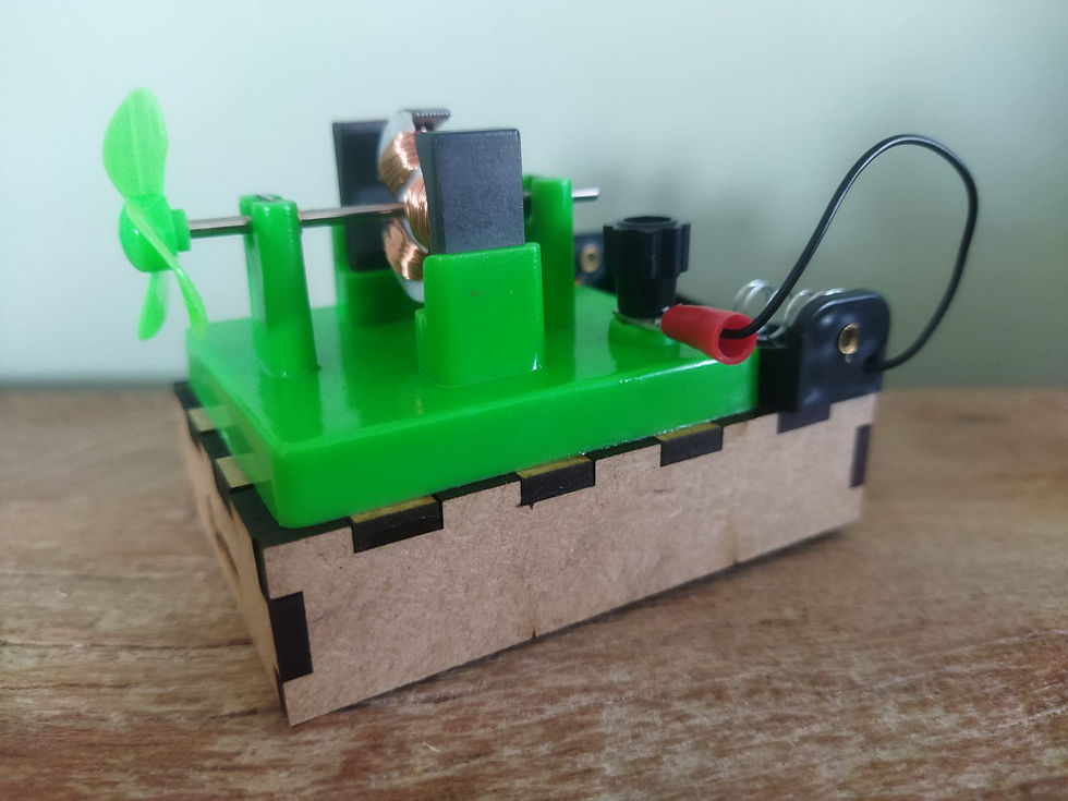 Miniatura: Experimento De Física - Motor Elétrico Com Porta Pilha