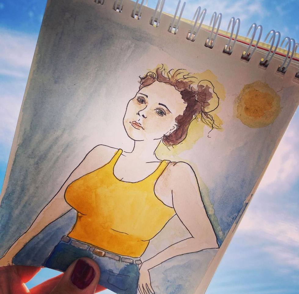 Frau in der Sonne