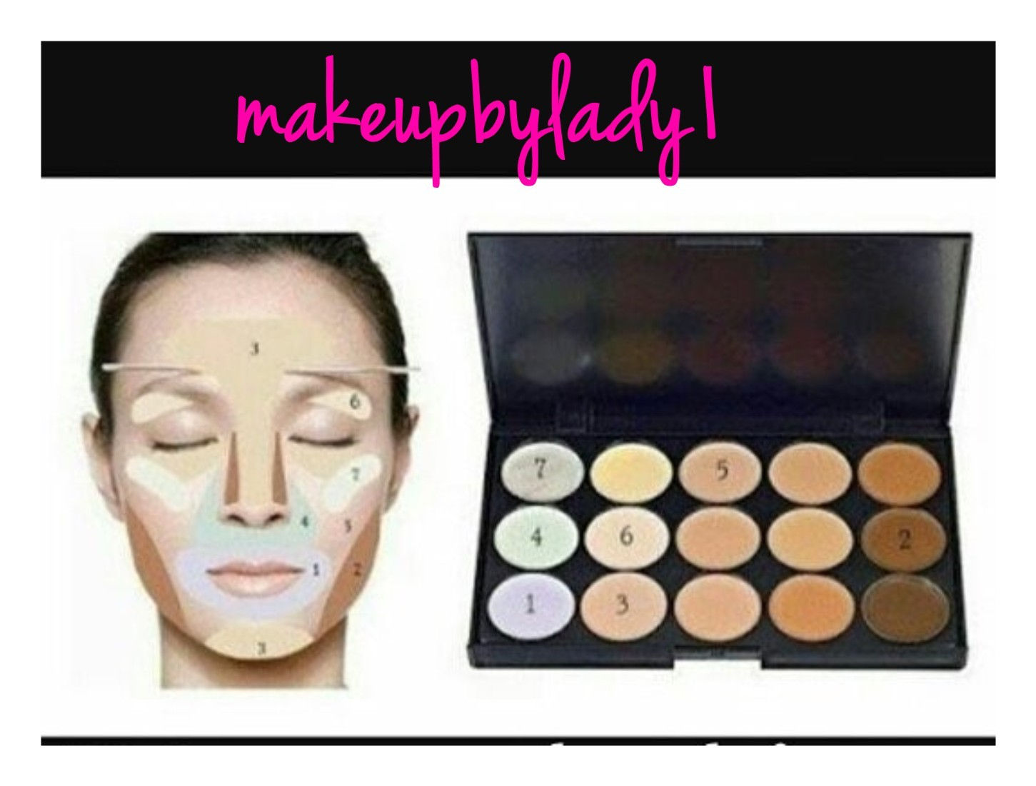 paleta de contorno por 15 tonos