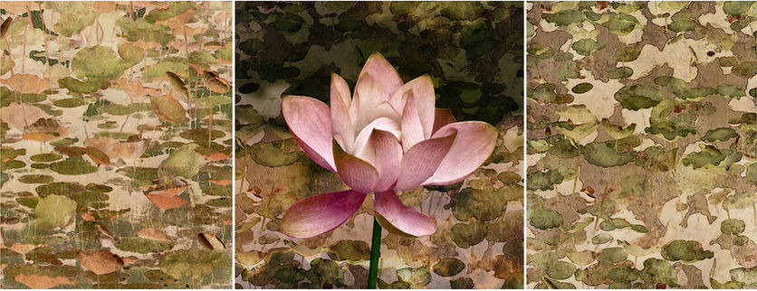 Triptyque lotus ouvert2000.jpg