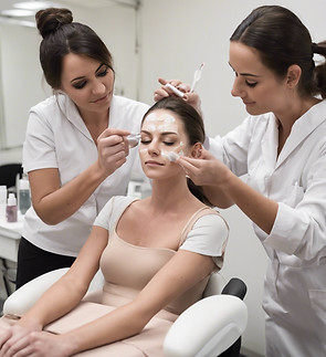 a beautician trainer training students for facials.jpg