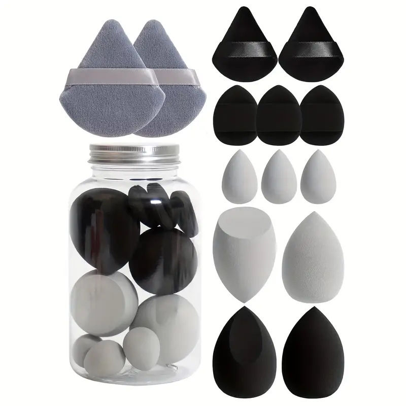 Thumbnail: 12/14Pcs Makeup Sponge Cosmetic Puff Foundation Sponges Blender Beauty Egg Powde