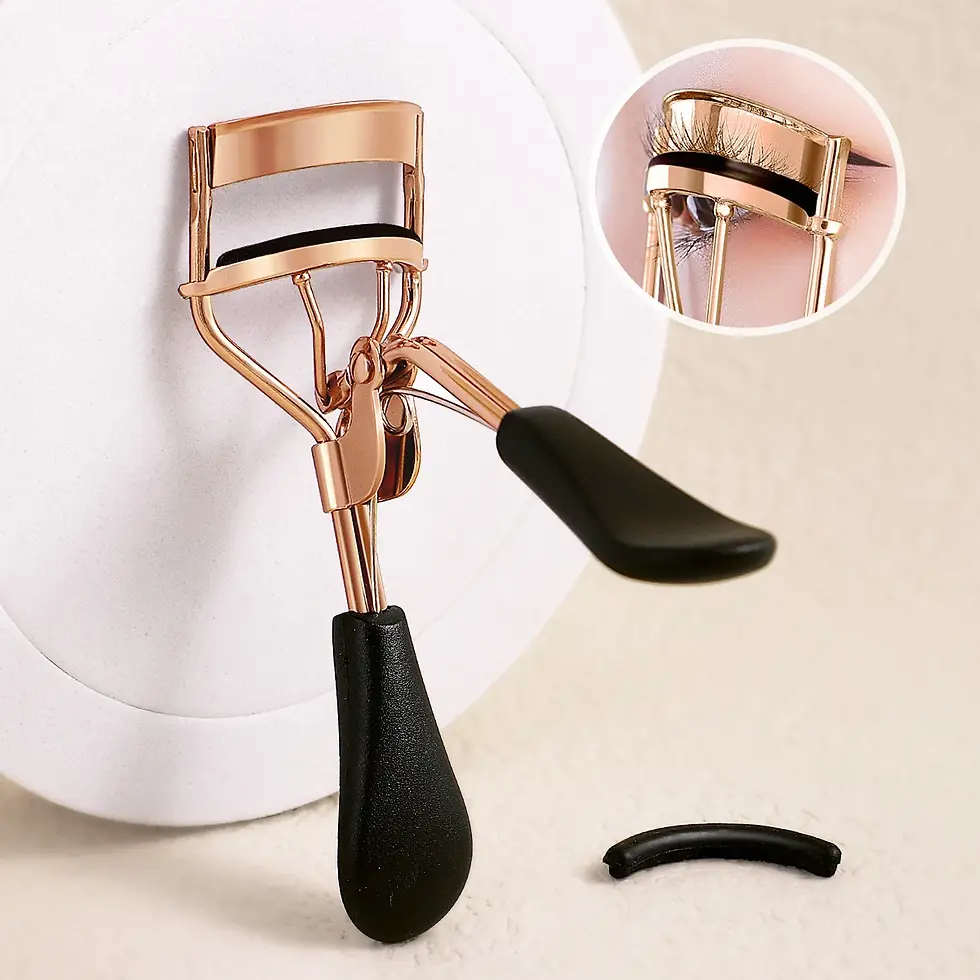 Thumbnail: with 15 Silicone Pads and Stainless Steel Eyelash Curler Portable Eyelash Curler