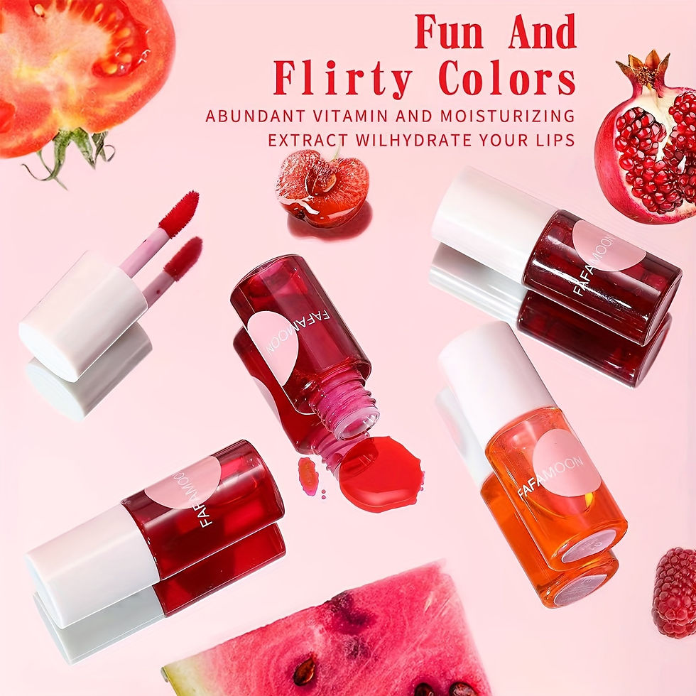 Thumbnail: 4 color Fruity Lip Tint Water Gloss Tint,Moisturizing Waterproof Liquid Lipstick