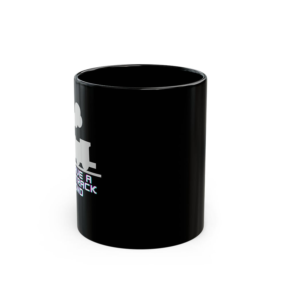 Thumbnail: I Have a One Track Mind | Black Train Mug