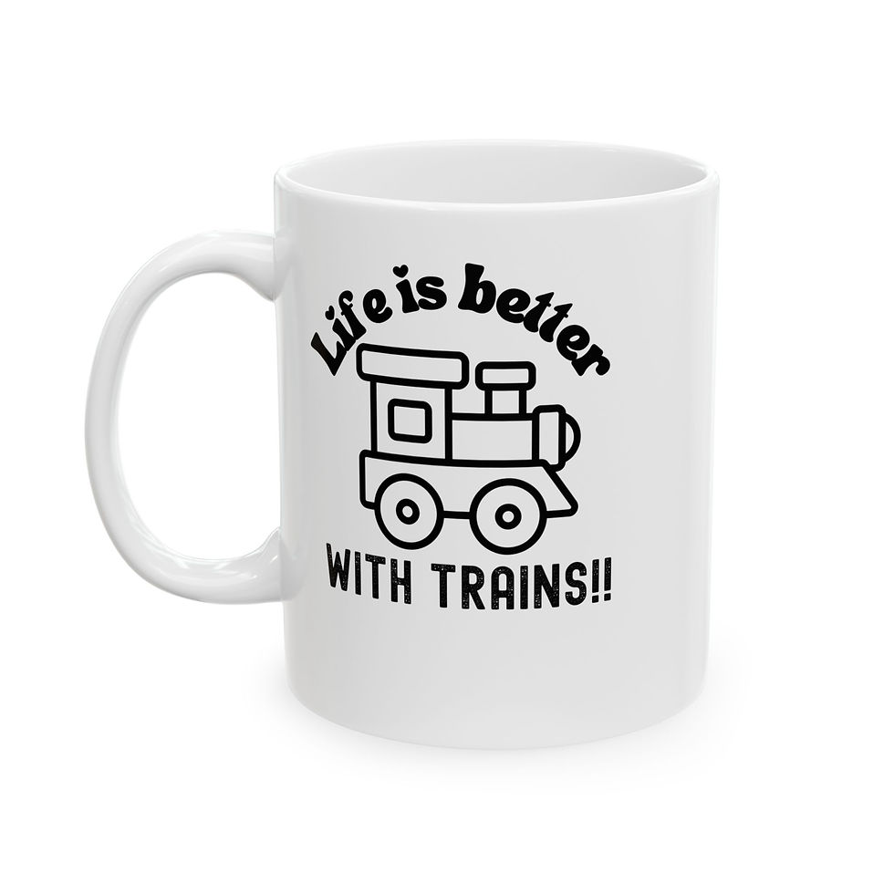 Thumbnail: Life is Better with Trains Mug | OTR Designs