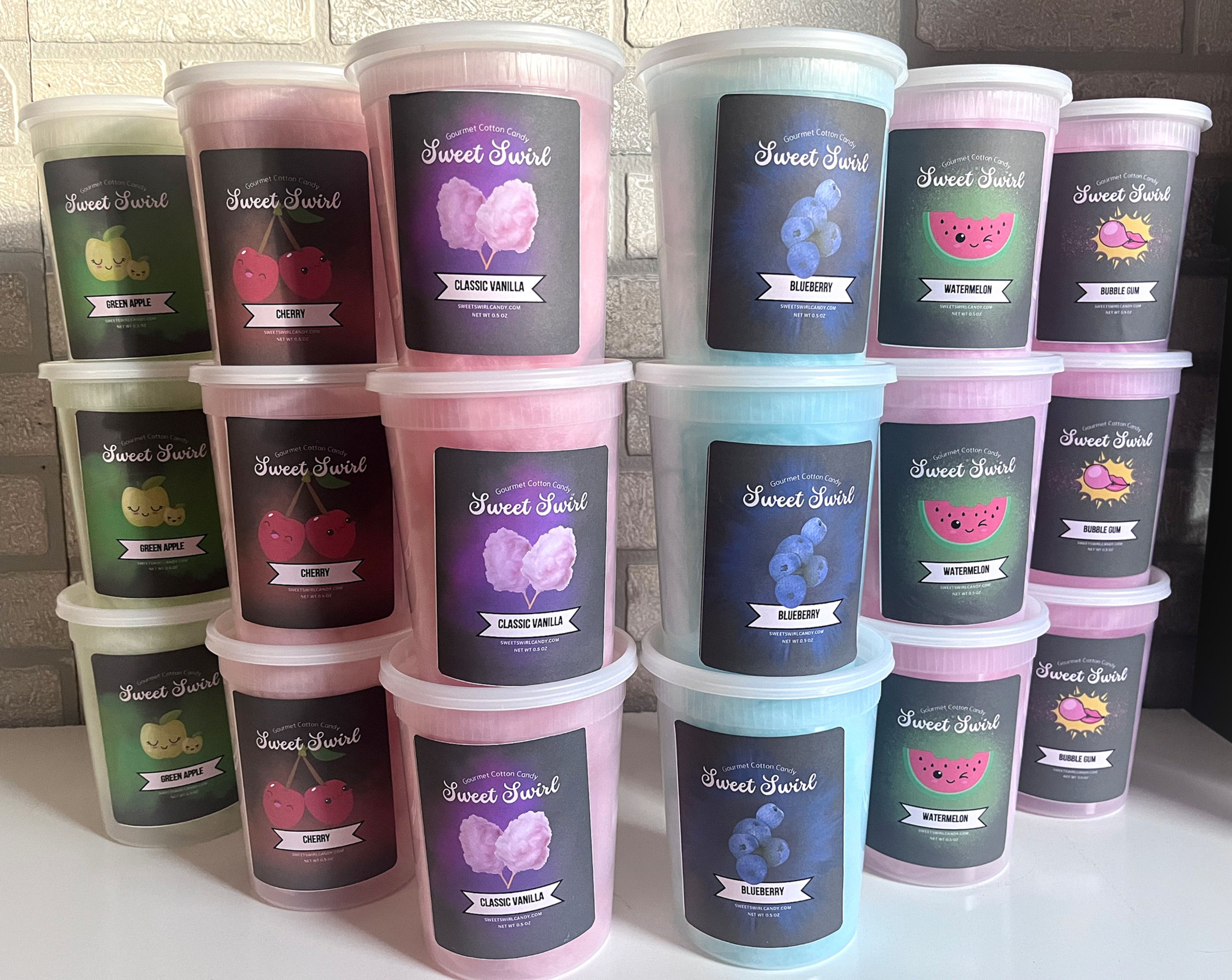 Large Cotton Candy Containers