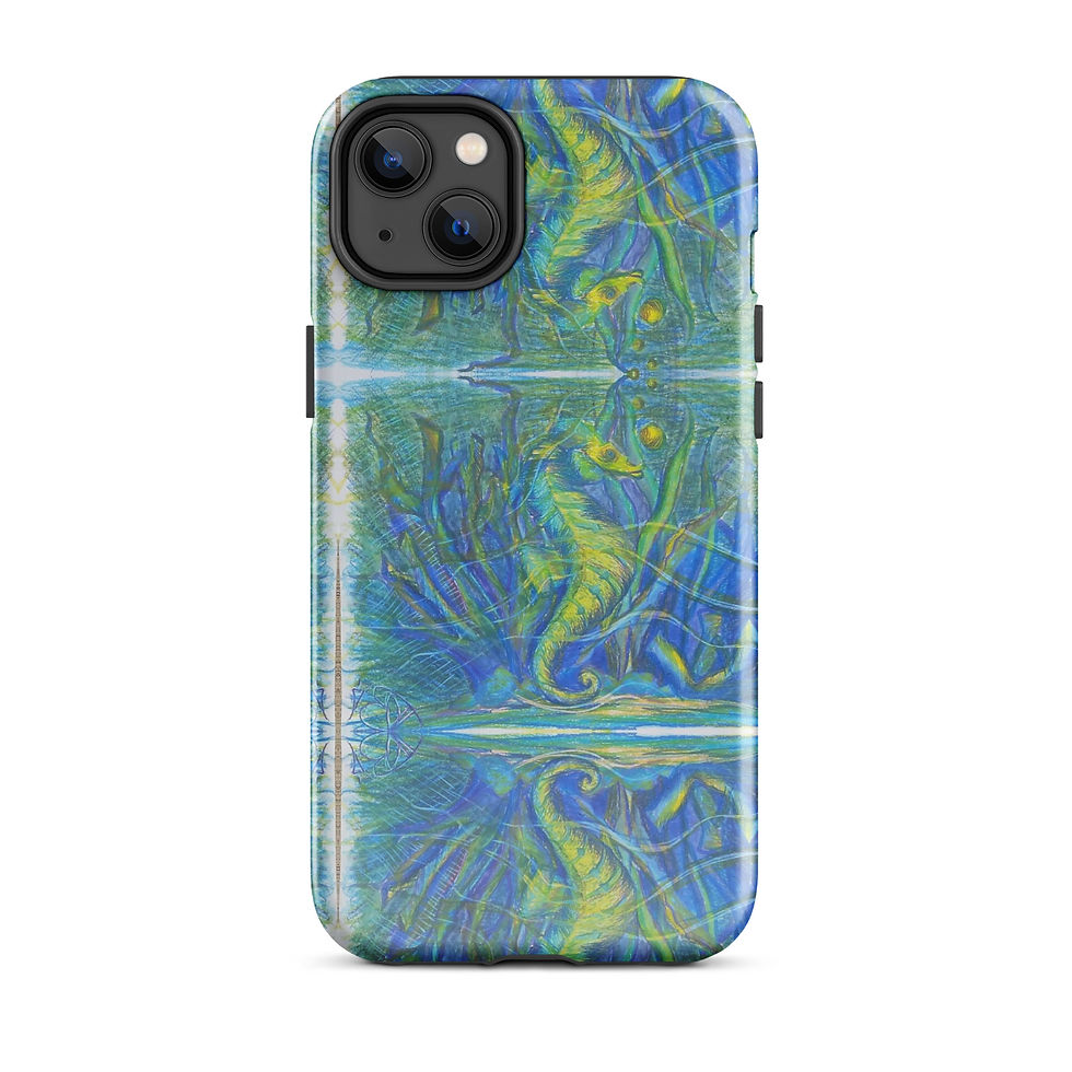 Thumbnail: Seahorse Tough Case for iPhone®, by BBeh Art Studio, LLC