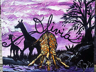 Giraffe Acrylic Painting
