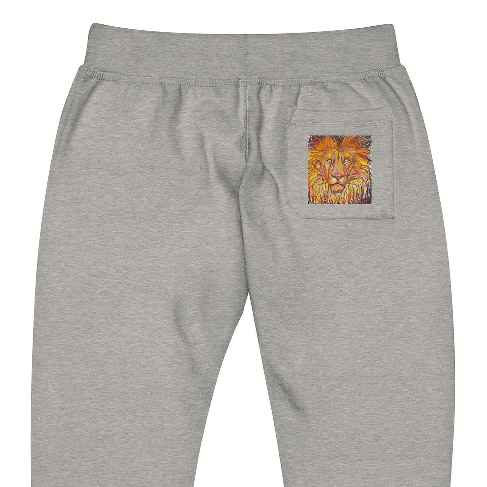 Miniatura: Lion Unisex fleece lined sweatpants, By BBeh art Studio, LLC