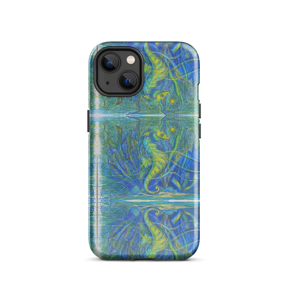 Thumbnail: Seahorse Tough Case for iPhone®, by BBeh Art Studio, LLC