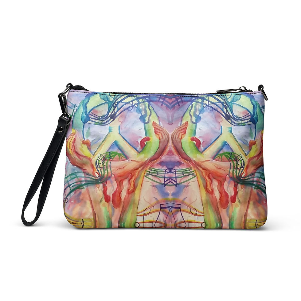 Miniatura: Rockin Peace Crossbody bag, by BBeh Art Studio, LLC
