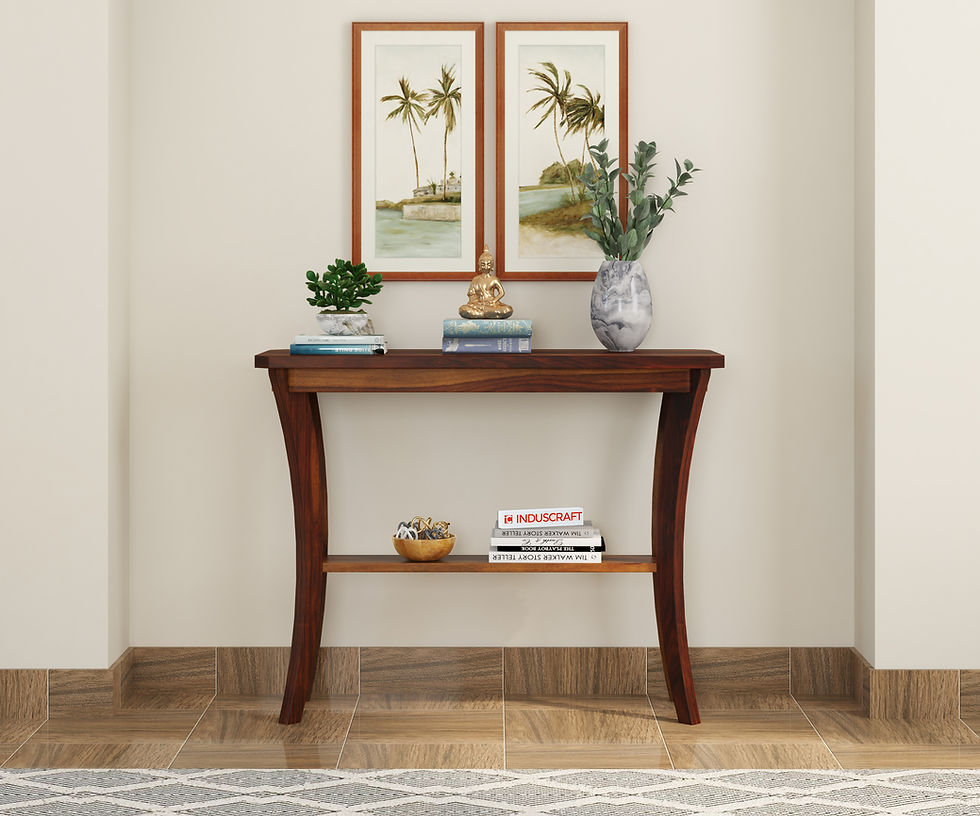 Retro solid wood Console table