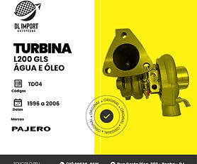 Turbina  L200 Gl Gls 2.5 1996 A 2006 Quadrada