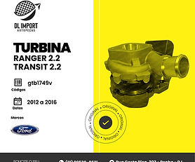 Turbina Motor SEM Sensor Ranger 2.2 16v 2012-2016 Transit 2.2 16v 2012-2014 Motor Duratorq TDCi 153HP 113Kw