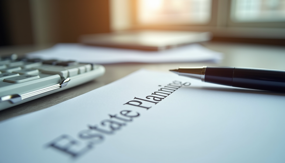 Close-up view of a checklist with estate planning tasks