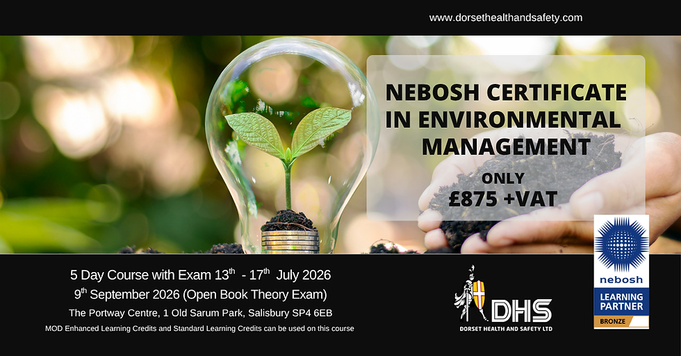 Limited spaces available for our NEBOSH Certificate in Environmental Management 5-Day Course  For more details visit https://www.dorsethealthandsafety.com  #nebosh #neboshtraining #environmentalmanagement #training #trainingcourse #traininganddevelopment #healthandsafety