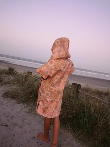 Thumbnail: children poncho pink peony