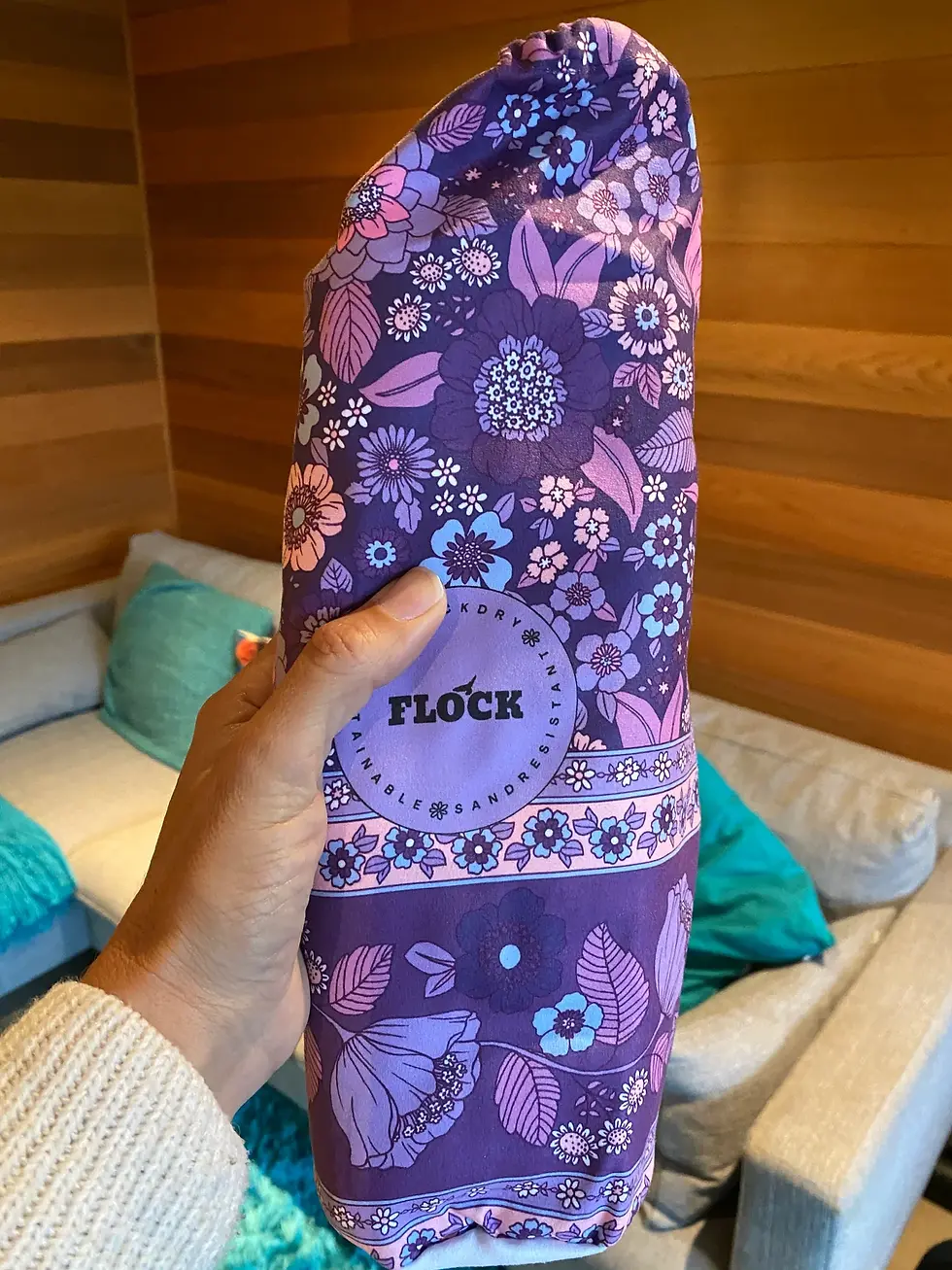 Thumbnail: vintage violet beach towel