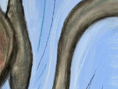 Water alien fluid arm stretching out to touch reaching out