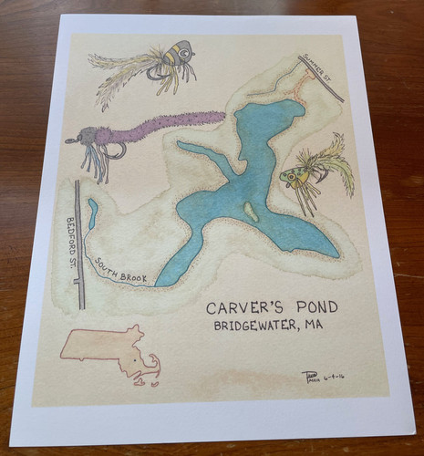 River S Edge Map Carver Pond Oldbridgewater
