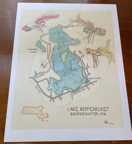 River S Edge Map Lake Nippinickett Oldbridgewater
